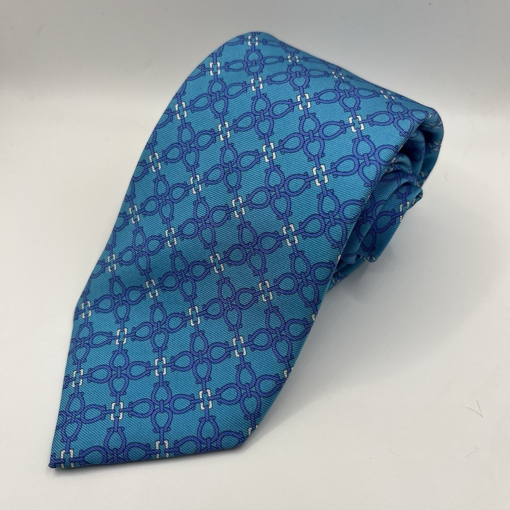 Brooks Brothers Necktie Makers Merchants Silk Blue USA Made 61"